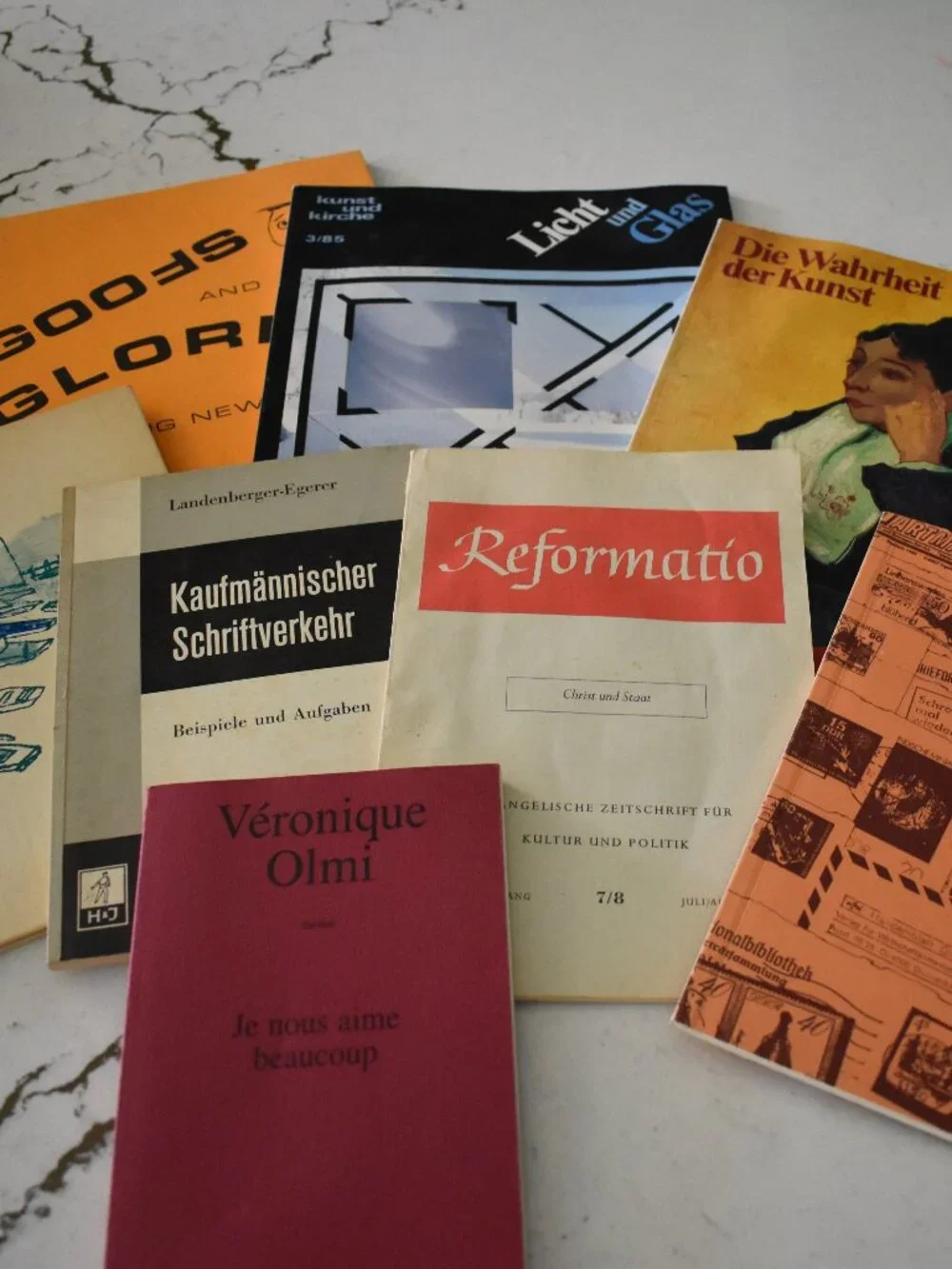 Vintage German Books Bundle of 9 Language Art Culture Religion Education & More